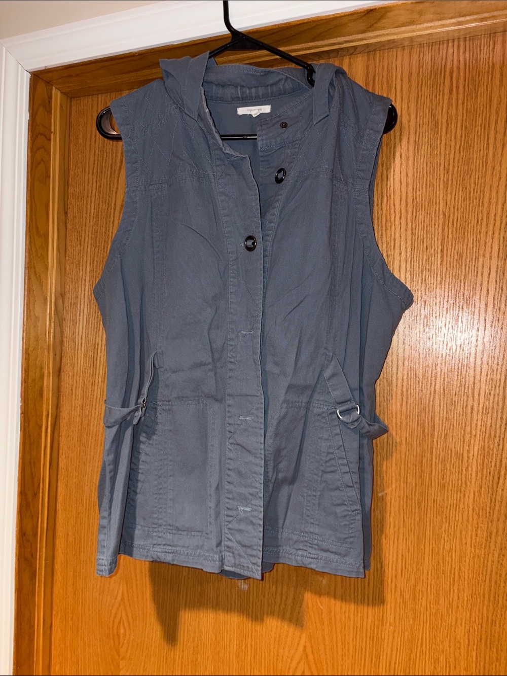 Maurices Hooded Utility Vest in Slate Blue